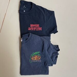 Bundle of 2 Adult S surf T shirts (navy blue)